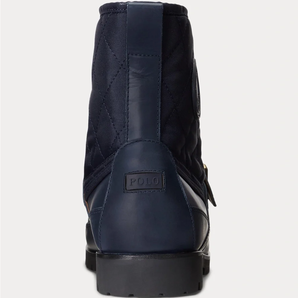 Polo Ralph Lauren Ranger Leather & Quilted Canvas Boot - Picture 3 of 4